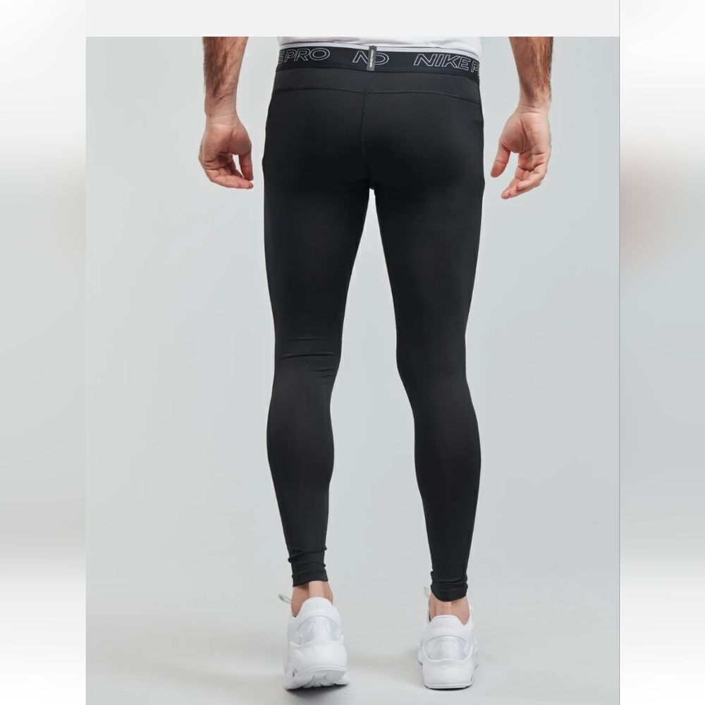 Nike Pro Dri-FIT Men's Black Lightweight Training Tight pants Size Medium Tall - Picture 7 of 16